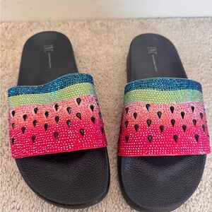 INC International Concepts Multicolor Embellished Sandals